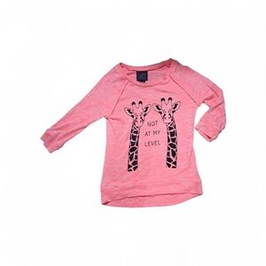 Miss Chievous Orange Long Sleeve Giraffe Tee